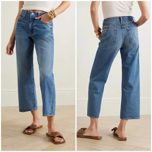 💕BOWIE x MOTHER💕 The Rambler Zip Ankle Jeans ~ Under Pressure 33 NWT - Picture 7 of 16